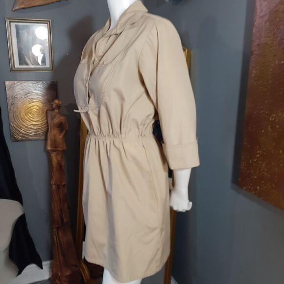 Vintage Khaki Mini Dress - Picture 12 of 13